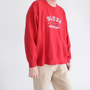 Vintage Carolina Colors made in U.S.A. Red Crewneck Light Sweater Size 26 - 28 M